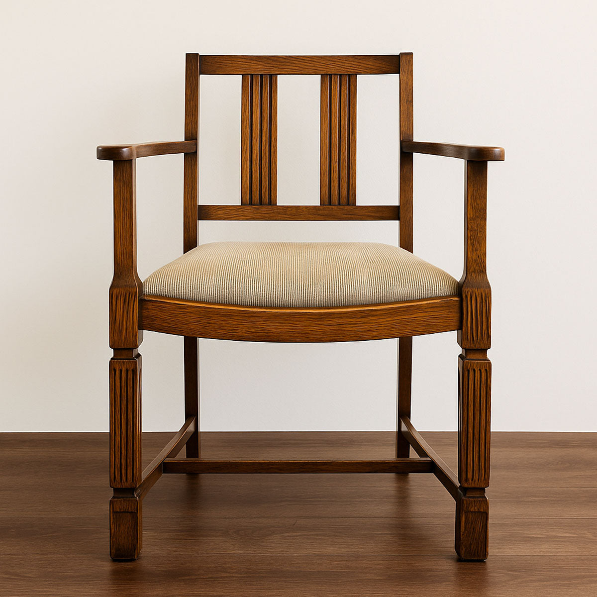 ヴィンテージチェア 木製＆布張り ドイツ製